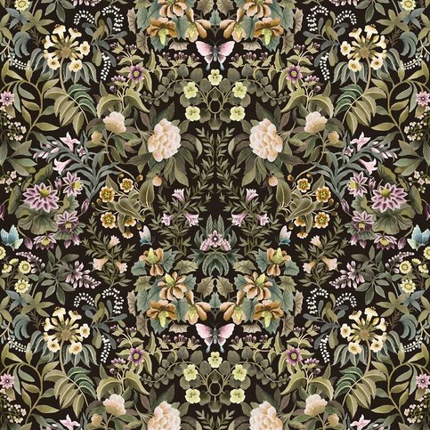 Ikebana Velvet Chocolate Fabric by Designers Guild 