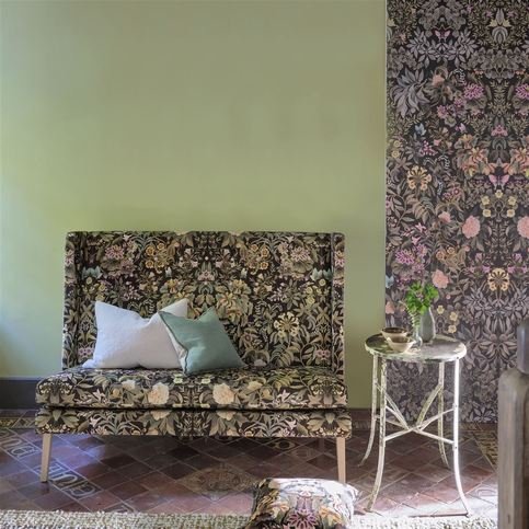 Ikebana Velvet Chocolate Fabric by Designers Guild 