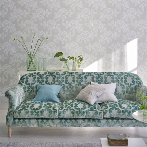 Iridato Pale Aqua Fabric by Designers Guild 
