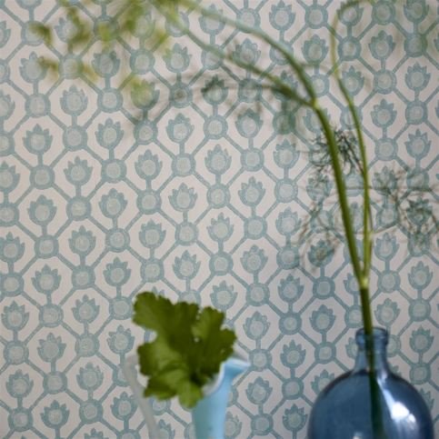 Jaal Eau de Nil Wallcovering by Designers Guild