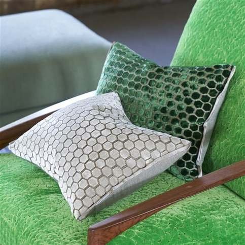 Jabot Emerald Cushion by Designers Guild