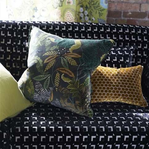 Jabot Mustard Cushion by Designers Guild