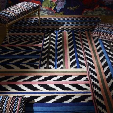 Jaipur Stripe Azur Rug by Designers Guild