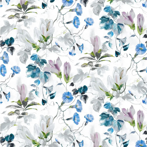 Japanese Magnolia Cobalt Fabric by Designers Guild 