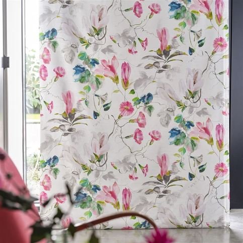 Japanese Magnolia Fuchsia Fabric by Designers Guild 