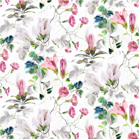 Japanese Magnolia Fuchsia Fabric by Designers Guild 
