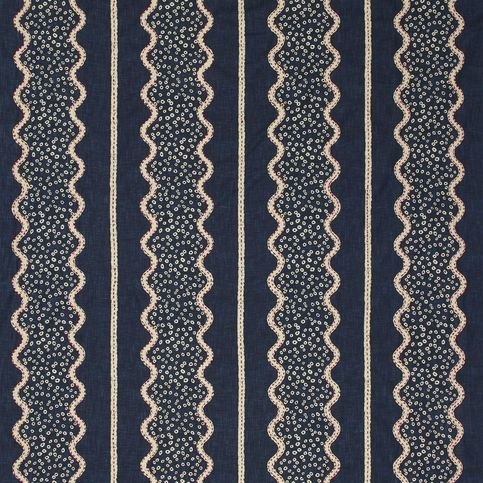 Jasham Indigo Fabric by William Yeoward