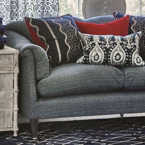 Jasham Indigo Fabric by William Yeoward