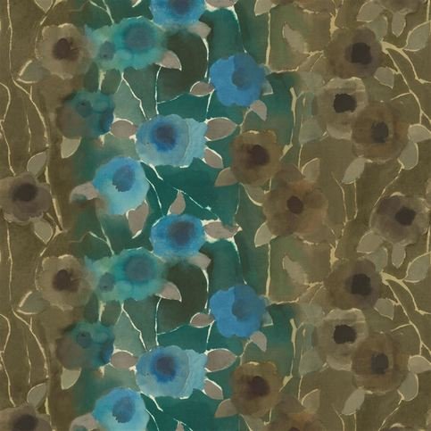 Jiyuka Peacock Fabric by Designers Guild 