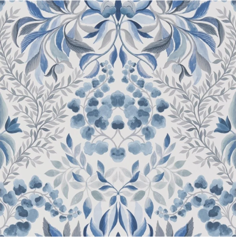 Karakusa Cobalt Wallcovering by Designers Guild