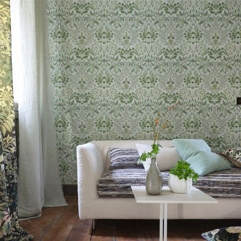 Karakusa Eau de Nil Wallcovering by Designers Guild