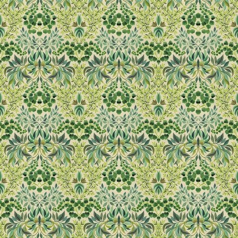 Karakusa Emerald Fabric by Designers Guild 