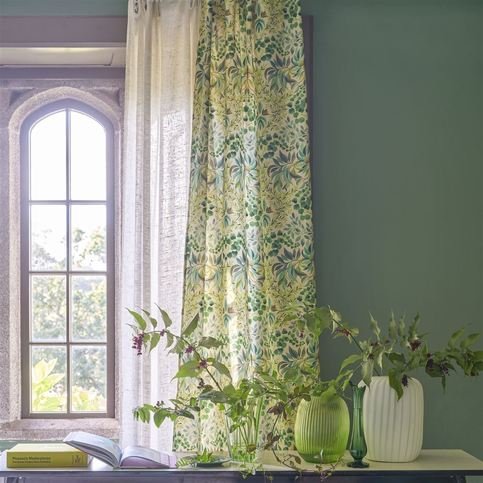 Karakusa Emerald Fabric by Designers Guild 