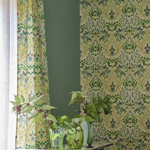 Karakusa Emerald Fabric by Designers Guild 