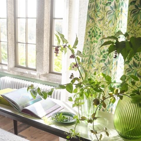 Karakusa Emerald Fabric by Designers Guild 