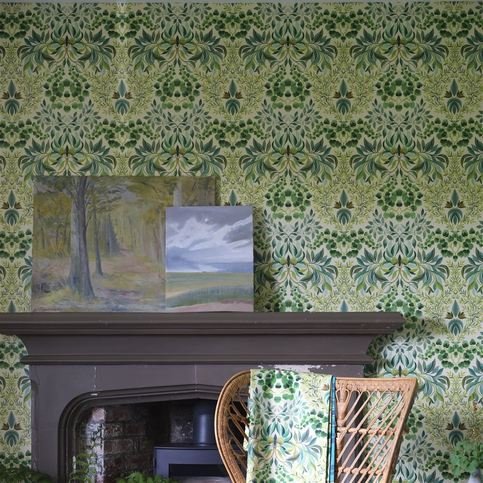 Karakusa Emerald Wallcovering by Designers Guild