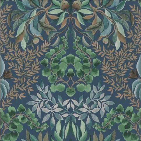 Karakusa Midnight Wallcovering by Designers Guild