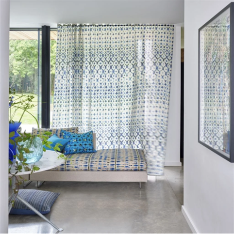 Karaoshi Cobalt Fabric by Designers Guild 