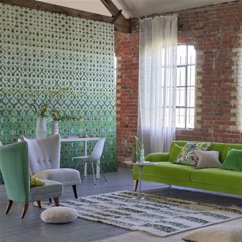 Karaoshi Emerald Wallcovering by Designers Guild