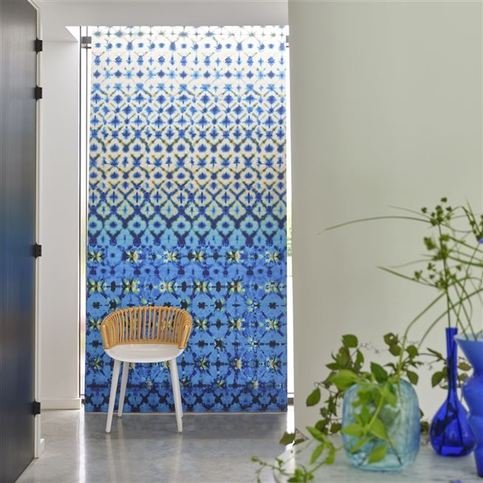 Karaoshi Indigo Wallcovering by Designers Guild