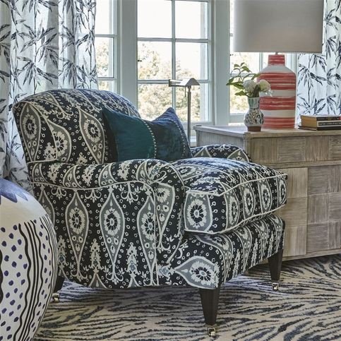 Kerani Midnight Fabric by William Yeoward
