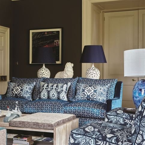 Kerani Midnight Fabric by William Yeoward