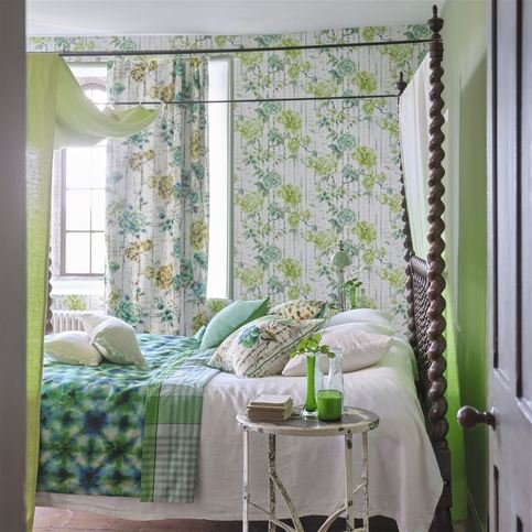 Kyoto Flower Emerald Wallcovering by Designers Guild