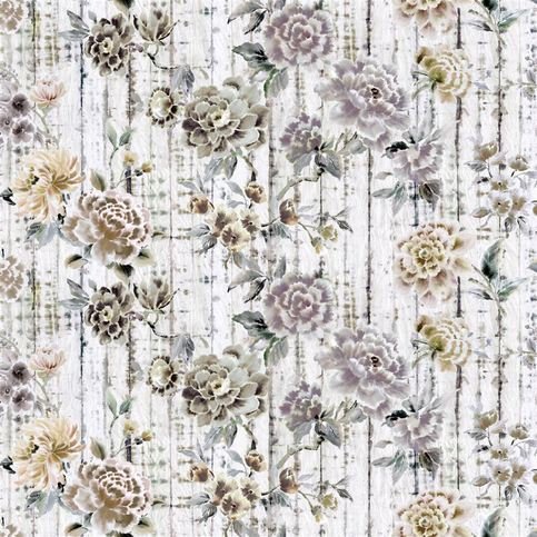 Kyoto Flower Slate Fabric by Designers Guild 