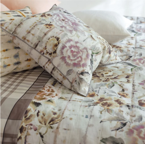 Kyoto Flower Slate Fabric by Designers Guild 