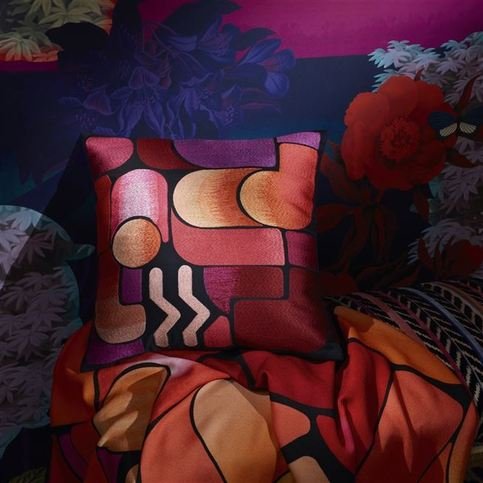 Lacroix Graphe Magenta Cushion by Christian Lacroix/Designers Guild