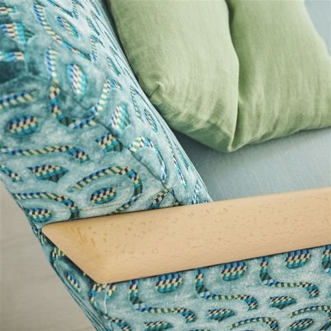 Latticino Azure Fabric by Designers Guild 