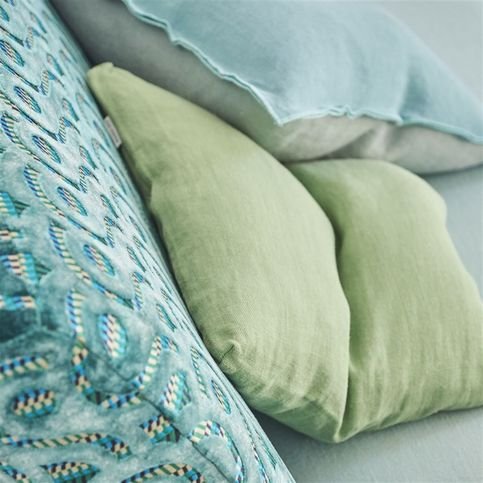 Latticino Azure Fabric by Designers Guild 