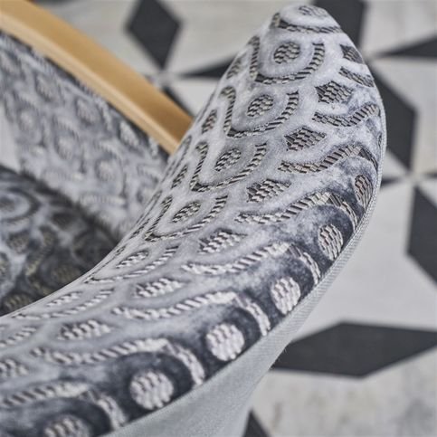 Latticino Graphite Fabric by Designers Guild 