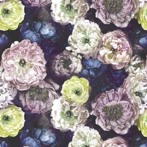 Le Poeme De Fleurs Midnight Fabric by Designers Guild 