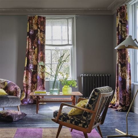 Le Poeme De Fleurs Rosewood Fabric by Designers Guild 