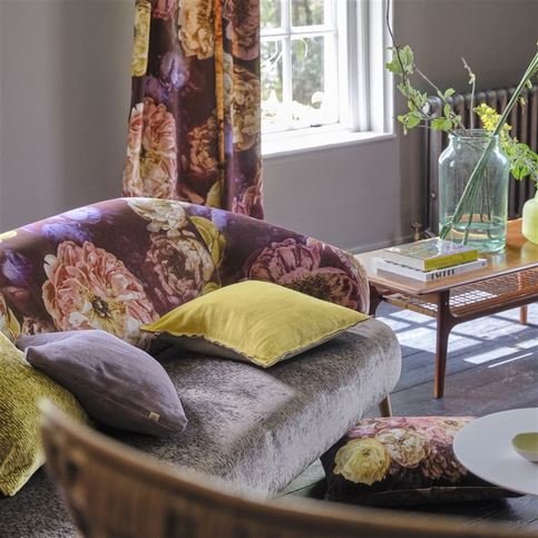 Le Poeme De Fleurs Rosewood Fabric by Designers Guild 