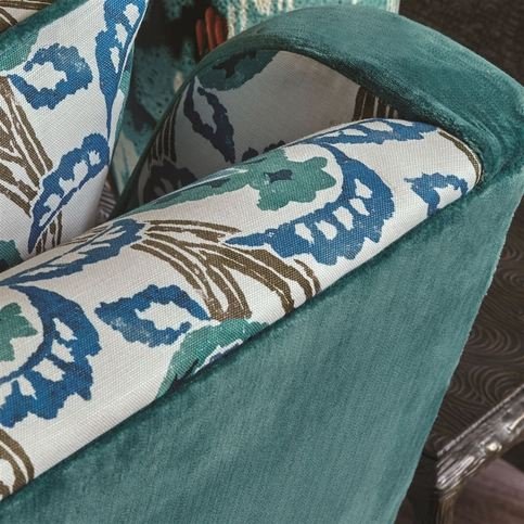 Malati Peacock Fabric by William Yeoward