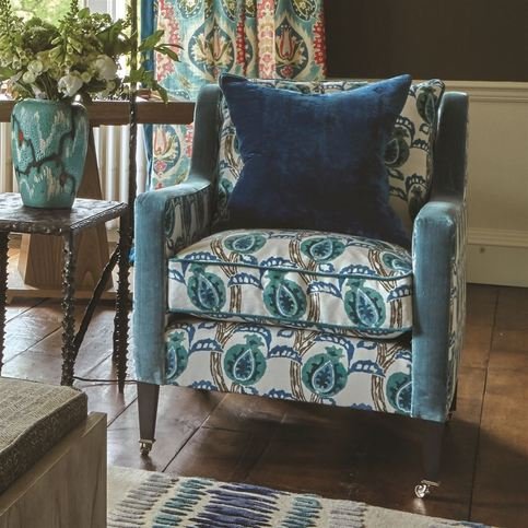 Malati Peacock Fabric by William Yeoward