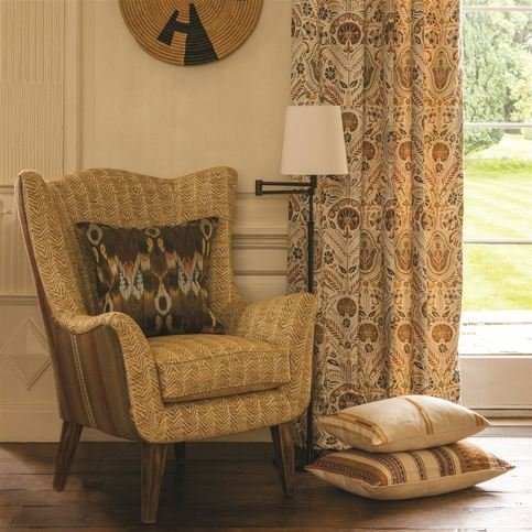 Malia Ochre Fabric by William Yeoward 