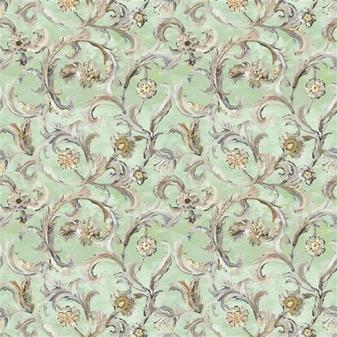 Myrtle Damask Pistachio Fabric by Designers Guild 