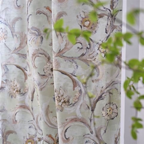 Myrtle Damask Pistachio Fabric by Designers Guild 