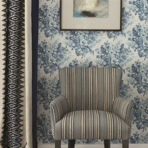 Nunzia Indigo Fabric by William Yeoward