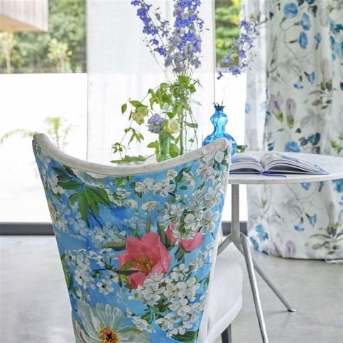 Peony Blossom Sky Fabric by Designers Guild 
