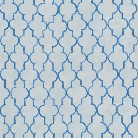 Pergola Trellis Cobalt Wallcovering by Designers Guild