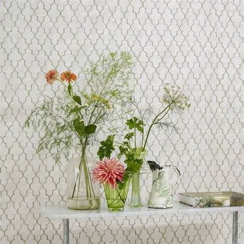 Pergola Trellis Stone Wallcovering by Designers Guild