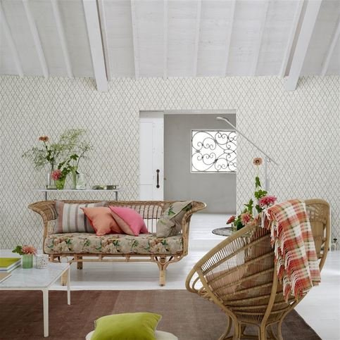 Pergola Trellis Stone Wallcovering by Designers Guild