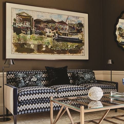 Perzina Midnight Fabric by William Yeoward