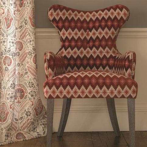 Perzina Rouge Fabric by William Yeoward