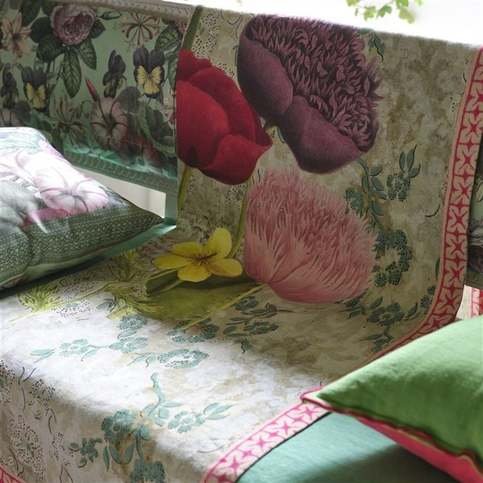 Poppy Study Violet Throw by Designers Guild/John Derian