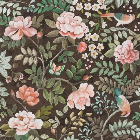 Porcelaine De Chine Chocolate Wallcovering by Designers Guild